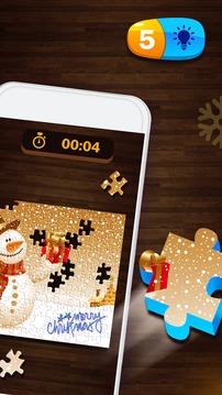 圣诞装饰品拼图 - 益智游戏游戏截图2