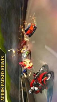 Crazy Bike Attack Race - Moto Shooter游戏截图3