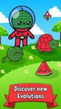 Merge Watermelon - Kawaii Idle Evolution Clicker游戏截图5