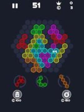 Neon Block Puzzle : Square & Hexagon Brain Test游戏截图3