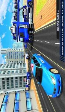 US Real Police Plane Limo Car Transporter Driving游戏截图3