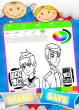 Coloring ben 10 game游戏截图2