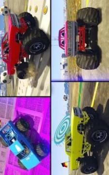 Superhero Monster Truck Race: Monster Bulk Stunts游戏截图4