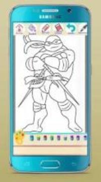 Turtles Ninja Coloring Book游戏截图3