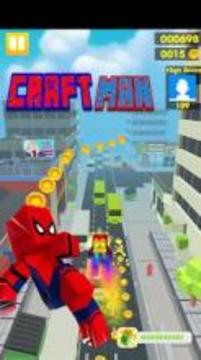 Craft Spider Hero Run游戏截图1