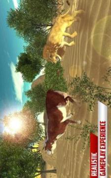 Angry Lion Village Attack - Wild Lion Simulator 3D游戏截图1