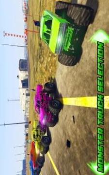 Superhero Monster Truck Race: Monster Bulk Stunts游戏截图1