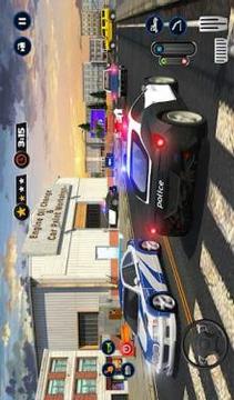 Police Car Wash Service: Gas Station Parking Games游戏截图1