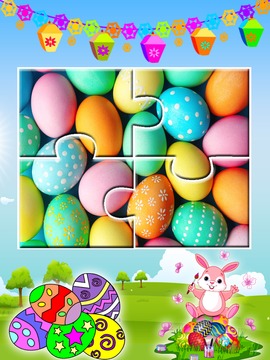 Easter Bunny Egg Jigsaw Puzzle Family Game游戏截图3