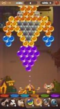 Gargamel Bubble Shooter & Azrael Adventure游戏截图3