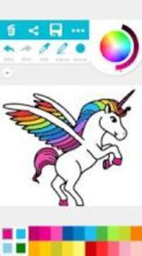 Coloring Unicorn Rainbow Book游戏截图3