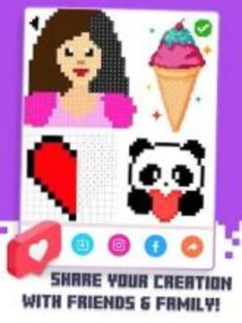 Love Pixel Art Color by Number - No Draw Coloring游戏截图2