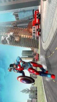 Iron Captain Superhero Rescue Flying City游戏截图3