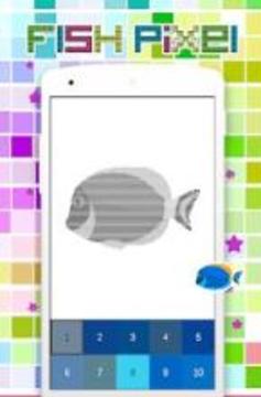 Coloring Fish Pixel Art, By Number游戏截图1