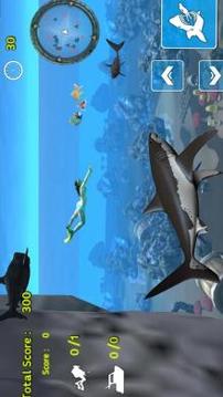 Shark simulator 3d: Blue whale human hunting Game游戏截图1