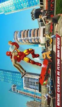 Iron Spider Hero Robot Superhero Flying Robot Game游戏截图3