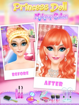 Pink Princess Makeover: Fashion Doll Salon Game游戏截图5