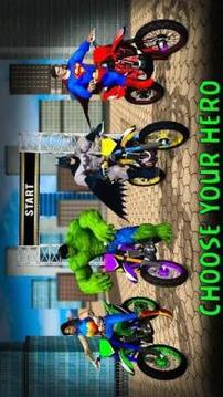 Superhero Tricky Bike Stunt Rider游戏截图2