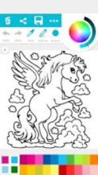 Coloring Unicorn Rainbow Book游戏截图2