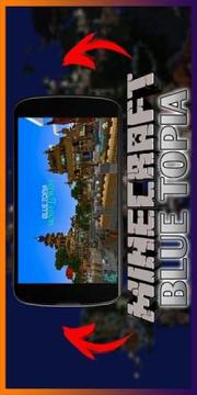 Blue Topia map for MCPE Creation game游戏截图2