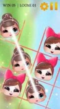 Surprise Dolls Tic Tac Toe Lol Brain Puzzle游戏截图1