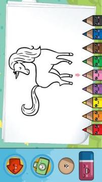 Unicornios para colorear y pintar游戏截图1
