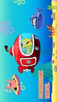 Sponge Submarine : Happy Dive Square Adventure游戏截图4