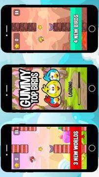 Gummy Top Birds - Candy World游戏截图1