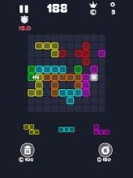 Neon Block Puzzle : Square & Hexagon Brain Test游戏截图5