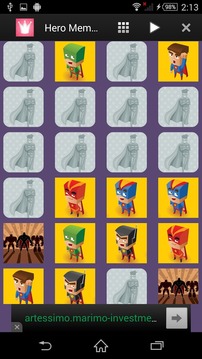 Super Hero Memory Game游戏截图2