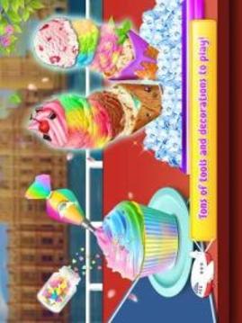 Rainbow Unicorn Ice Cream Food Maker Cooking Games游戏截图3