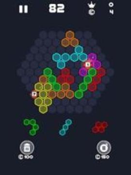 Neon Block Puzzle : Square & Hexagon Brain Test游戏截图2