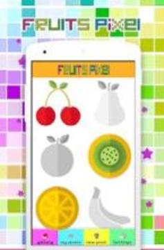 Coloring Fruits Pixel Art, By Number游戏截图3