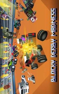 Blocky Derby: Monsters Arena游戏截图1