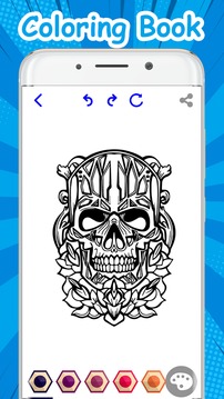 Sugar Skull coloring Mandala 2018游戏截图3