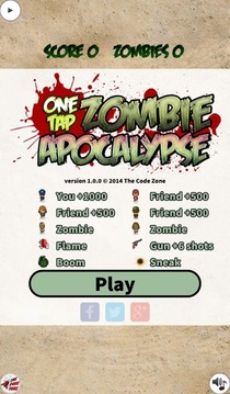 One Tap Zombie Apocalypse Free游戏截图1