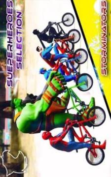 Superhero Bmx Racing Stunt: Mtb Bicycle Race Game游戏截图2