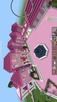 Pink princess house 2018 map for MCPE!游戏截图5