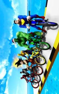 Superheroes BMX Stunts Bike Race Free游戏截图4