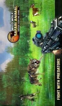 Wild Wolf Safari Animal Sniper Hunting Game游戏截图5