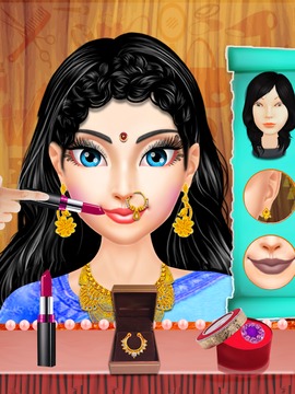 Indian Bride Makeover Salon And HandArt游戏截图1