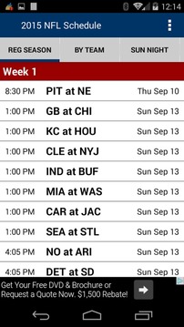 2014 Football Schedule游戏截图1