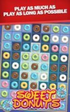 Sweet Donuts Crush Match 3游戏截图1