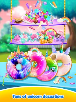 Unicorn Rainbow Donut - Sweet Desserts Bakery Chef游戏截图3