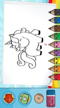 Unicornios para colorear y pintar游戏截图2