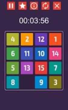 Colourful 15 Puzzle - Classic Game游戏截图2