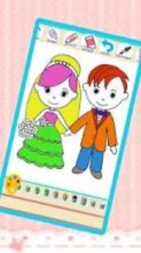 Little Bride and Groom Coloring Book游戏截图5