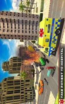Ambulance Driving Simulator 2018 - Rescue Games游戏截图1
