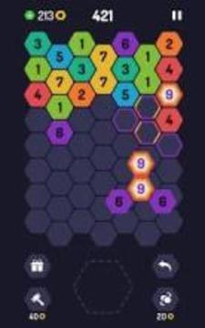 UP 9 - Hexa Puzzle! Merge Numbers to get 9游戏截图1