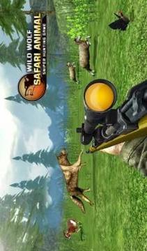 Wild Wolf Safari Animal Sniper Hunting Game游戏截图2